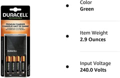 Duracell CEF27 ION SPEED 4000 Hi-Performance Charger, Includes 2 AA and 2 AAA NiMH Batteries