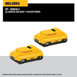 DEWALT 20V MAX 4Ah Lithium-Ion Battery 2-Pack