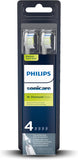 Philips Sonicare DiamondClean Replacement Toothbrush Heads, 4-Pack, White (HX6064/65)
