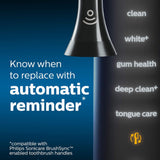 Philips Sonicare W DiamondClean Toothbrush Heads, Black, 4-Pack (HX6064/95)