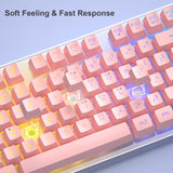 K1 RGB Gaming Keyboard and Mouse Combo – 104 Keys Backlit, Pink