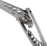 CRKT Snap Lock Folding Knife, Satin Blade, Quick Release Lanyard