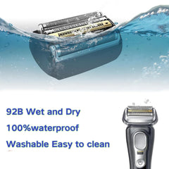 Series 9 92B Replacement Head Electric Shaver blade Compatible with Braun Series 9 Shavers 290cc, 9291cc, 9370cc, 9293s, 9385cc, 9390cc, 9330s, 9296cc Shaver