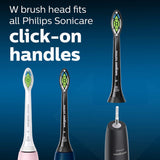 Philips Sonicare W DiamondClean Toothbrush Heads, Black, 4-Pack (HX6064/95)