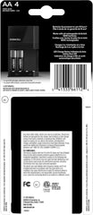 Duracell Ion Speed 1000-Battery-Charger for AA and AAA-batteries, Includes 4 Pre-Charged AA-