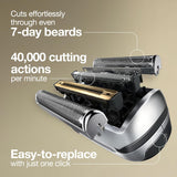 Braun Series 9 Replacement Shaver Head 92S – Compatible with All Series 9 Razors (Silver)