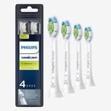 Philips Sonicare DiamondClean Replacement Toothbrush Heads, 4-Pack, White (HX6064/65)