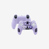 GeekShare PS5 Controller Skin – Silicone Protective Cover with Thumb Grips & Stickers, Star Wings Purple