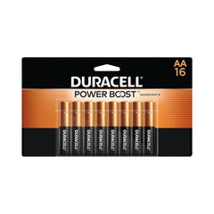 Duracell Coppertop AA Batteries with Power Boost Ingredients, 16 Count Pack Double