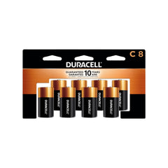 Duracell Coppertop C Batteries, 8 Count Pack, C Battery with Long-lasting Power
