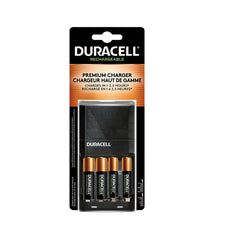 Duracell CEF27 ION SPEED 4000 Hi-Performance Charger, Includes 2 AA and 2 AAA NiMH Batteries