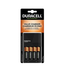 Duracell Ion Speed 1000-Battery-Charger for AA and AAA-batteries, Includes 4 Pre-Charged AA-