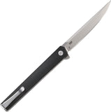 CRKT CEO Flipper EDC Folding Pocket Knife: Low Profile Gentleman's Knife, Everyday Carry, Satin Blade