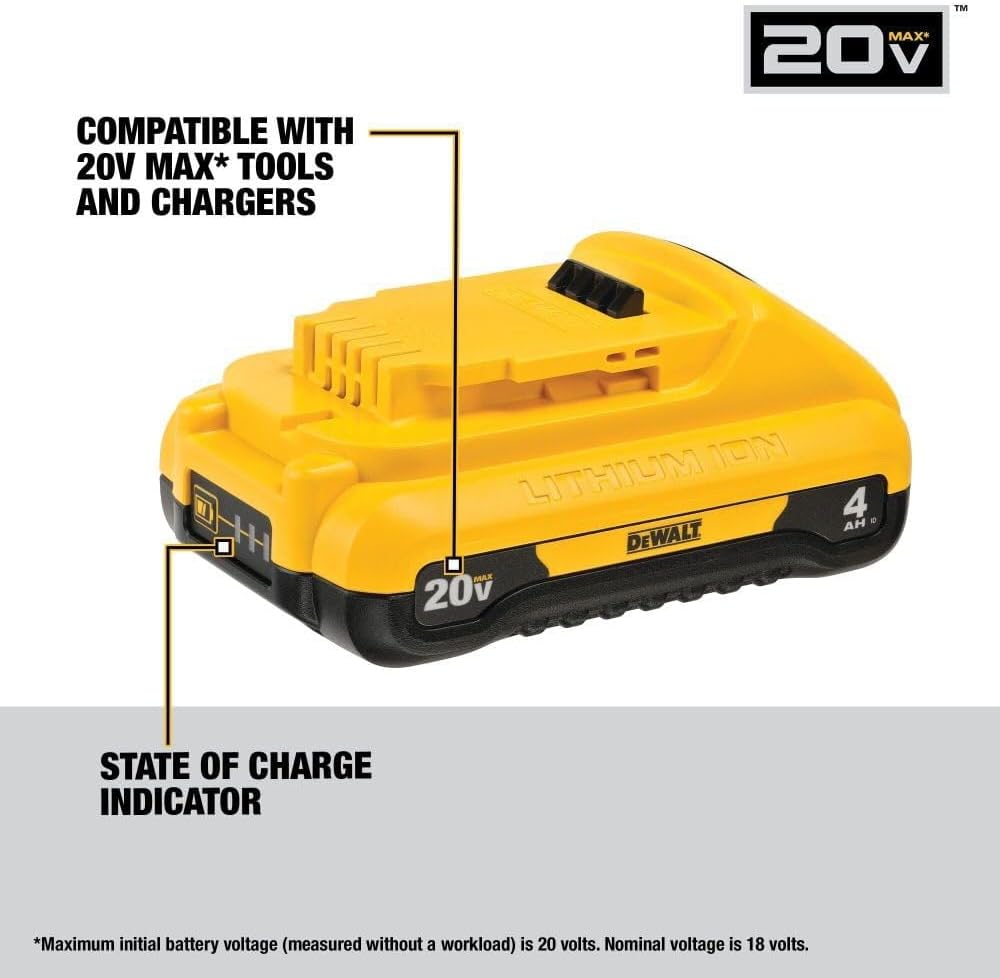 DEWALT 20V MAX 4Ah Lithium-Ion Battery 2-Pack