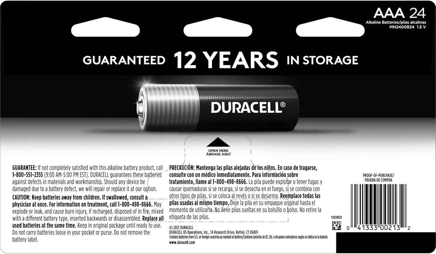 Duracell Coppertop AAA Batteries, 24 Count Long-Lasting Alkaline Triple A