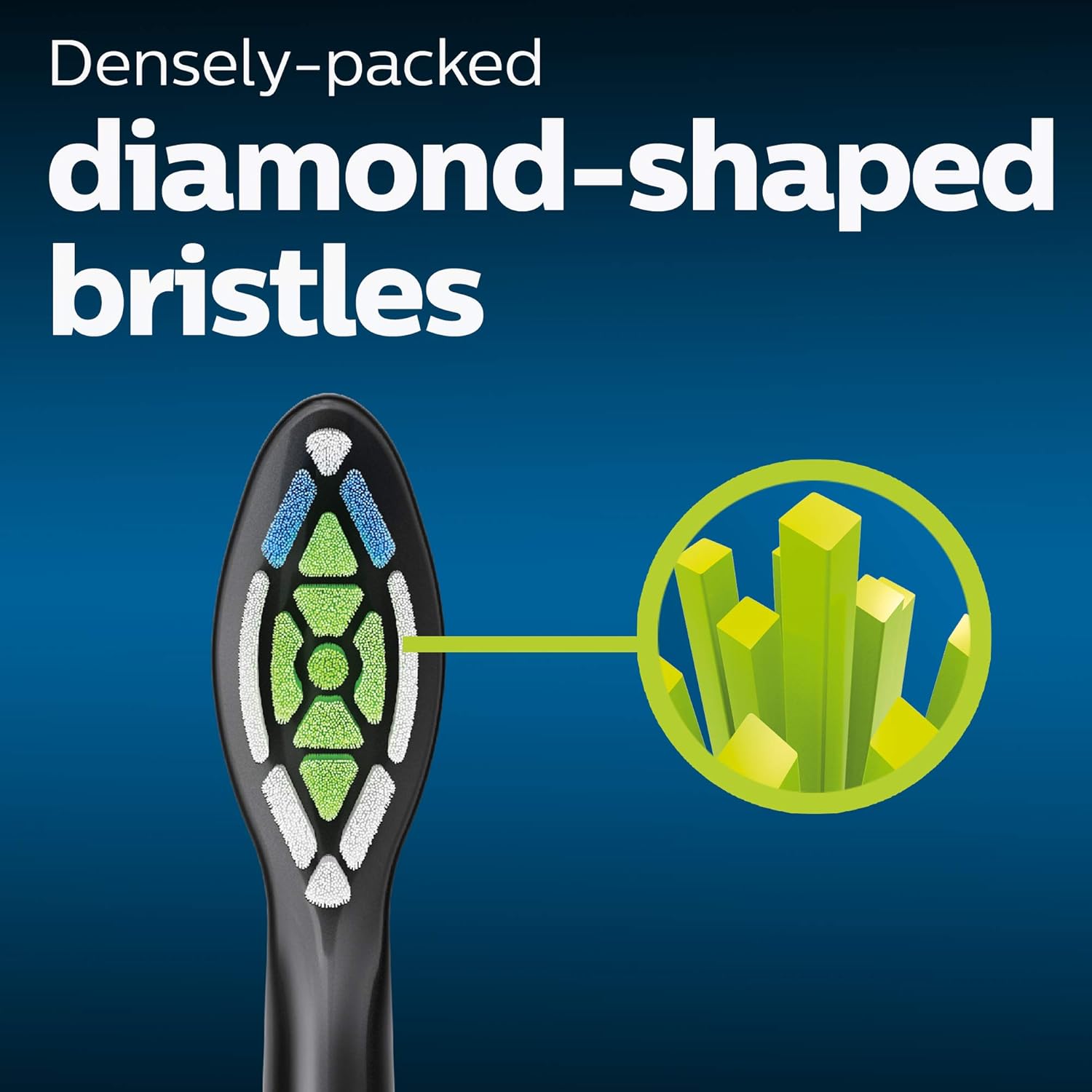 Philips Sonicare W DiamondClean Toothbrush Heads, Black, 4-Pack (HX6064/95)