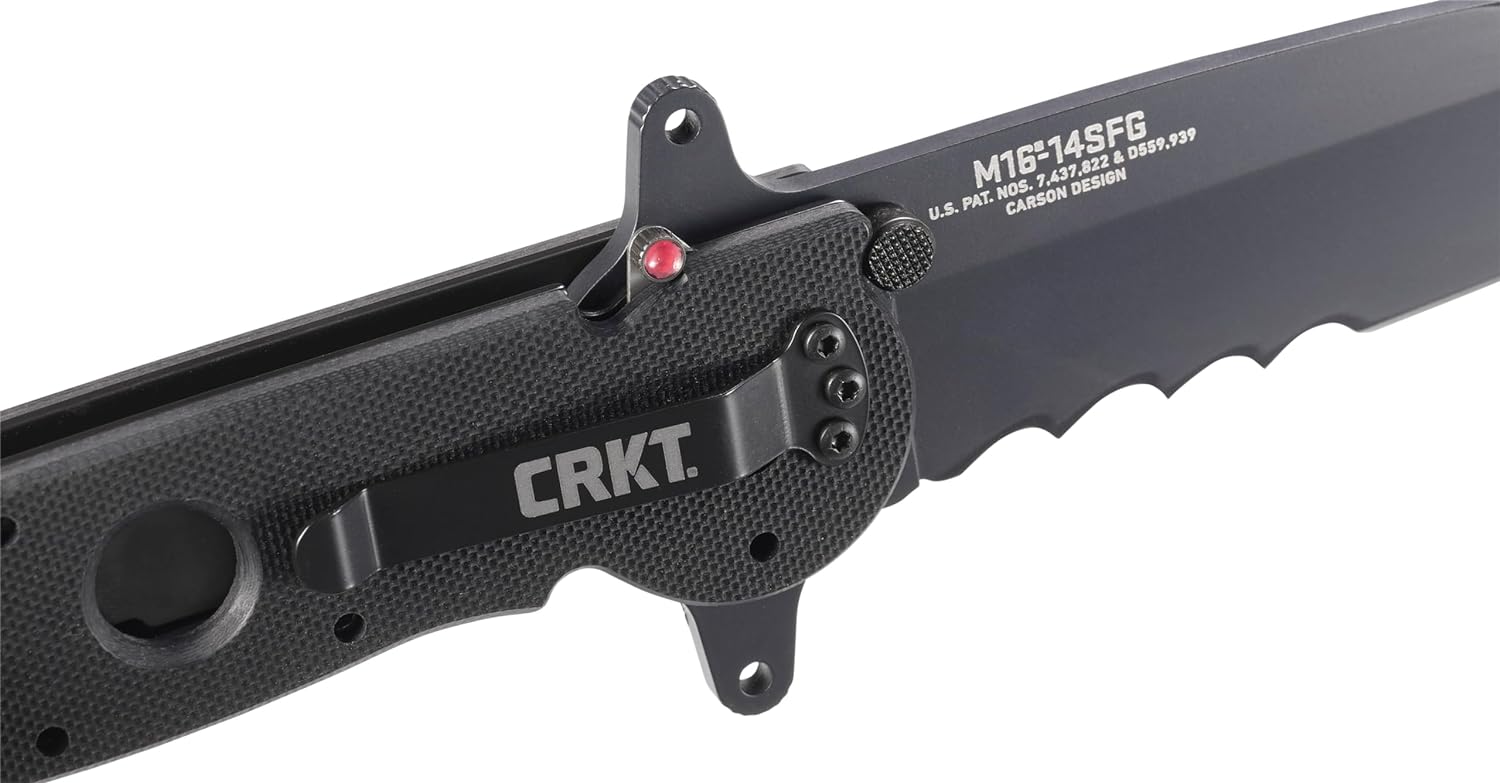 CRKT EDC Folding Pocket Knife: Special Forces Everyday Carry, Automated Liner Safety, Dual Hilt, G10 Handle, 4-Position Pocket Clip
