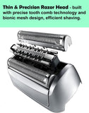 Series 5 Replacement Head 52S for Braun Electric Shaver, S5 Wet and Dry Replacement Head Compatible with Braun Series 5 Replacement Foil and Cutter, 52S Replacement Head Fit 5190cc 5090 5020 (2 Count)
