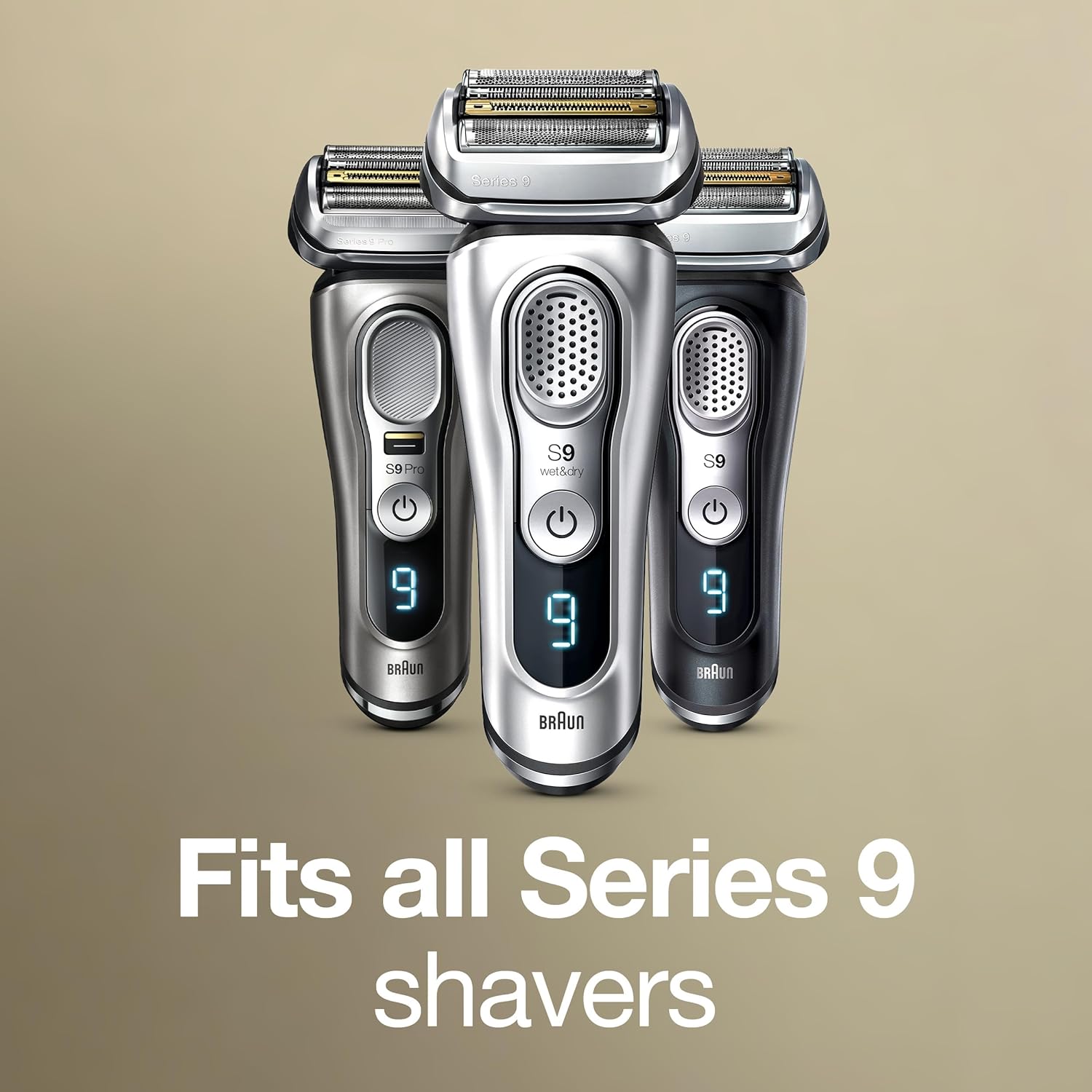 Braun Series 9 Replacement Shaver Head 92S – Compatible with All Series 9 Razors (Silver)
