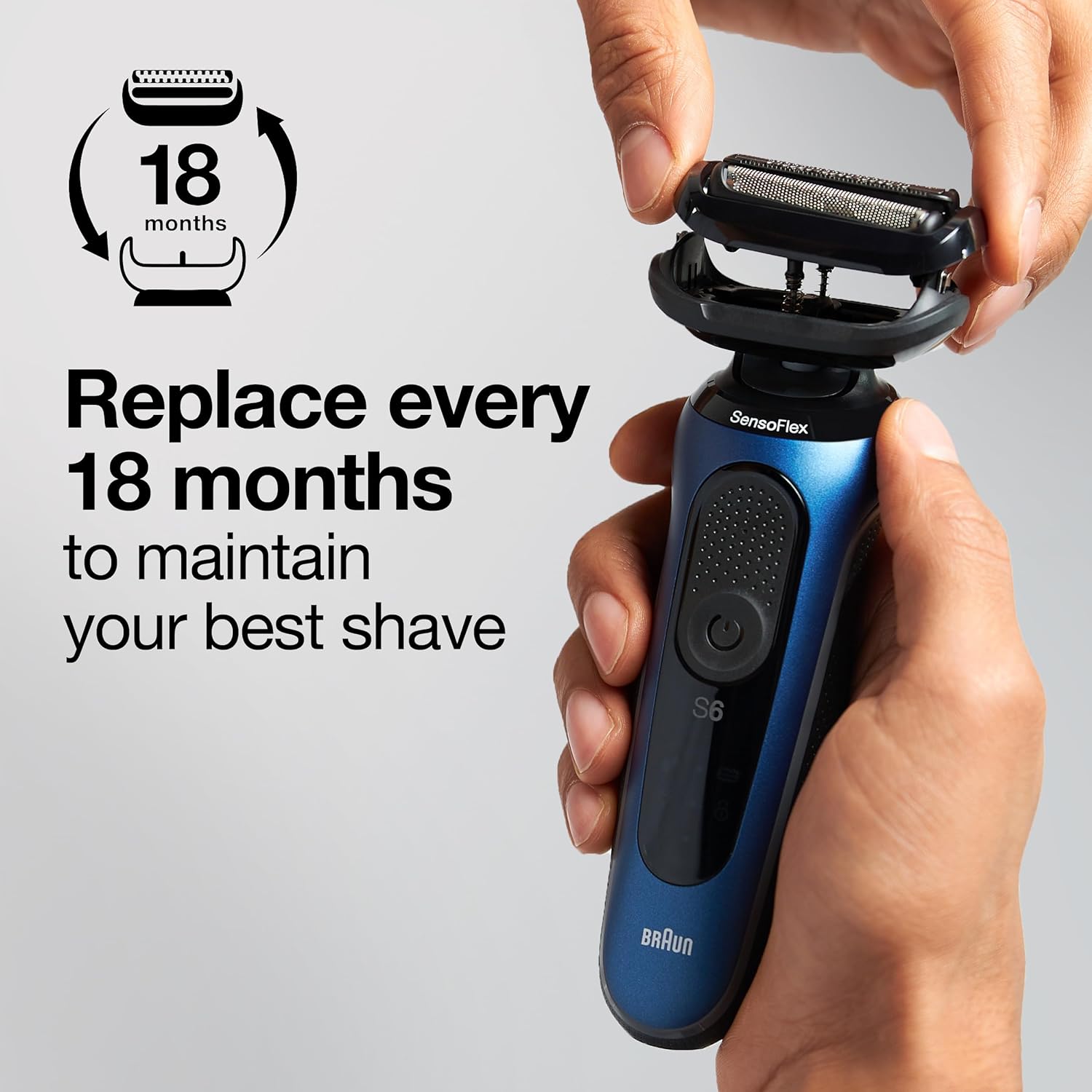 Braun 53B Series 5 & 6 Electric Shaver Replacement Head – Black