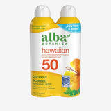 Alba Botanica Hawaiian Coconut SPF 50 Sunscreen Spray, 5 fl oz, 2-Pack