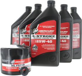 MERCURY Oil Change and Filter Kit 75-90-115hp Four Stroke Outboard 8M0081917